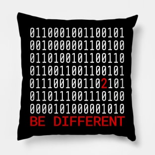 Be Different - Binary Code Pillow