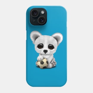 Cute Baby Polar Bear With Football Soccer Ball Phone Case