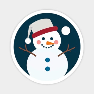 Cute Little Snowman Dude Magnet