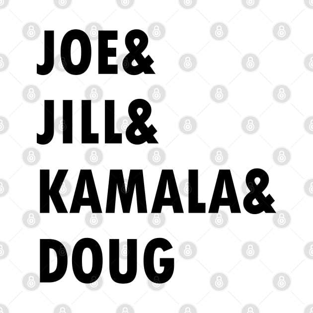 Joe and Jill and Kamala and Doug by WassilArt