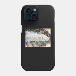 Fisherman's Wharf Through a Cypress Monterey 2021 Digital Watercolor Phone Case