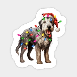 Christmas Irish Wolfhound Magnet