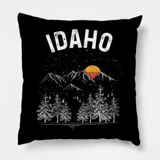 Vintage Retro Idaho State Pillow