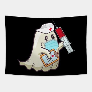 Ghost Nurse Halloween Costume Tapestry