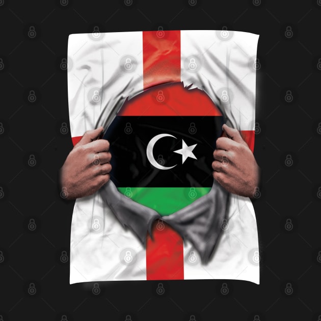 Libya Flag English Flag Ripped - Gift for Libyan From Libya by Country Flags