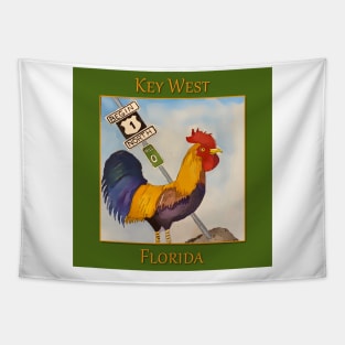 Key West Rooster add Mile Marker 0, Florida Tapestry