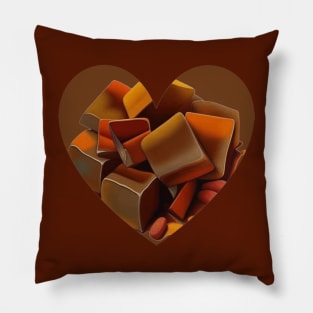 Bonfire Night Treacle Toffee Heart Vector Art Pillow