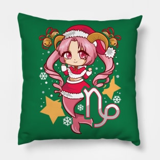 Chib Zodiac Capricorn Santa Claus Girl Manga Kawaii Pillow