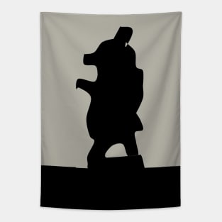 Black bear figurine alone : Tapestry