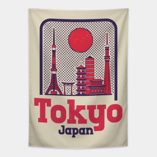 Tokyo Japan Vintage Tapestry