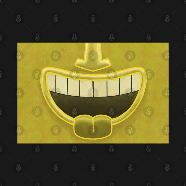 Yellow Tiki Smile Mask! by ErinKantBarnard