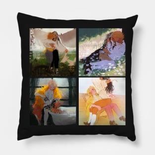 Ed and Stede paintings Pillow