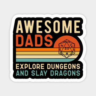 Awsome Dads explore Dungeon and slay Dragons Magnet