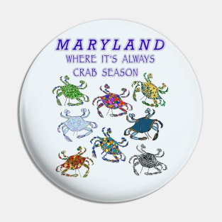 Maryland, blue crabs, crabs, crab designs Pin