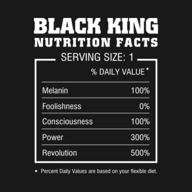 Download Black king Nutrition Facts T-shirt funny men women Gifts ...