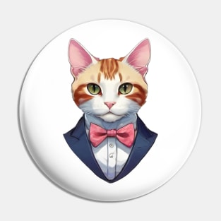 Fancy Cat with Bowtie no.2 Pin