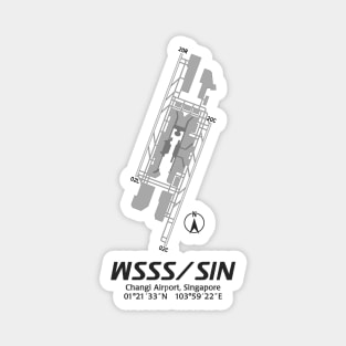 Airport Map Series - WSSS/SIN (Changi Airport, Singapore) Magnet