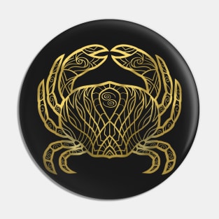 Cancer gold Pin