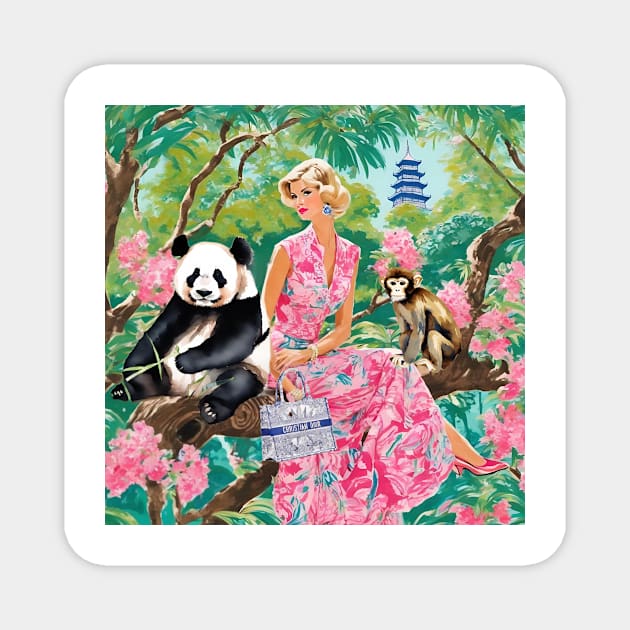 Panda time Magnet by SophieClimaArt