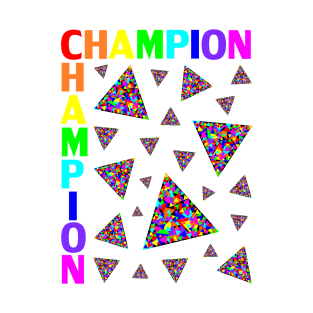 CHAMPION rainbow Triangles T-Shirt