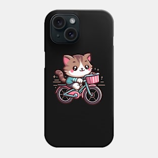 Pedaling Purr-fection: The Cute Cat On Bicycle Phone Case