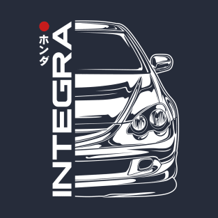 Integra DC5 Type R Front View (White Print) T-Shirt