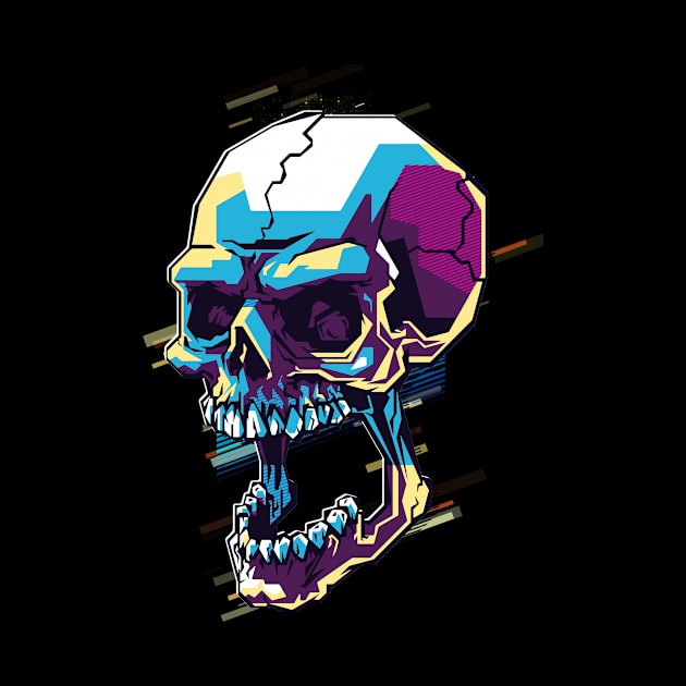 Skull retro80s by Sakent