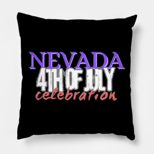 4th of july nevada Pillow