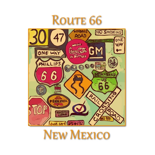 Signs from the historic Route 66 by WelshDesigns