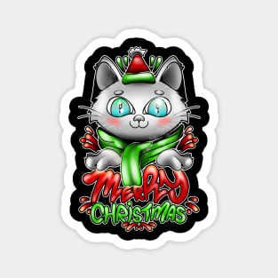 Christmas cat Magnet