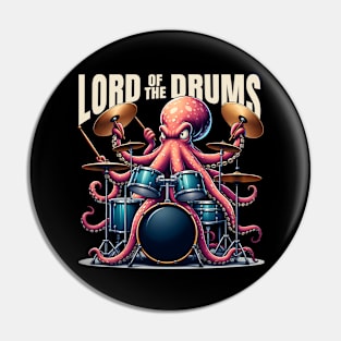 Drummer Band Musician Lord of the Drums Fun Pin