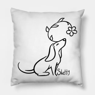 Simple Flower Hound Pillow