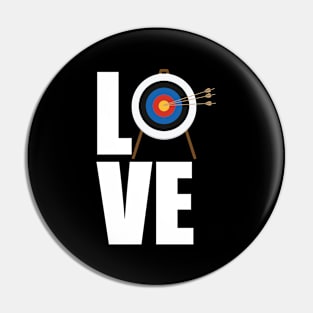 Archery- I Love Archery Pin