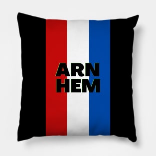 Arnhem City in Dutch Flag Vertical Pillow