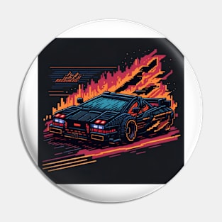 Retro Gamer car T-shirt T-Shirt Pin