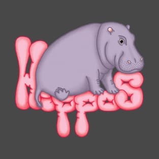Squashy Hippo - Cerise T-Shirt