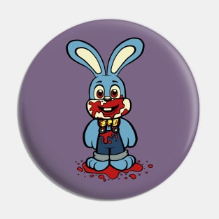 Blue Robbie the Rabbit Pin