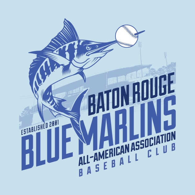 Baton Rouge Blue Marlins by MindsparkCreative