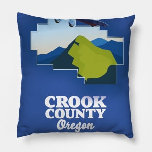 Crook County Oregon map Pillow