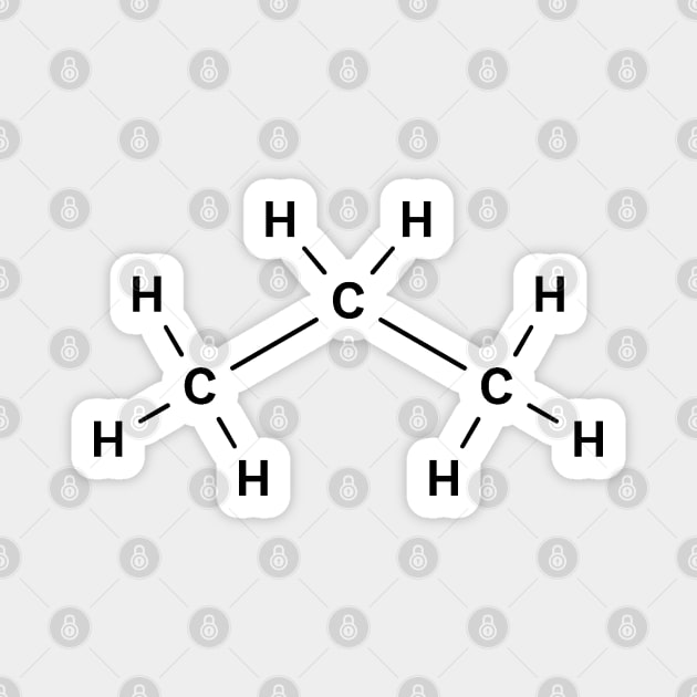 Propane - C3H8 Magnet by Zeeph