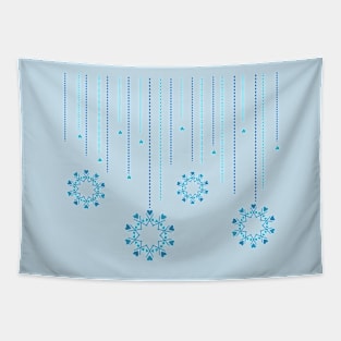 Raining Snowflakes Tapestry