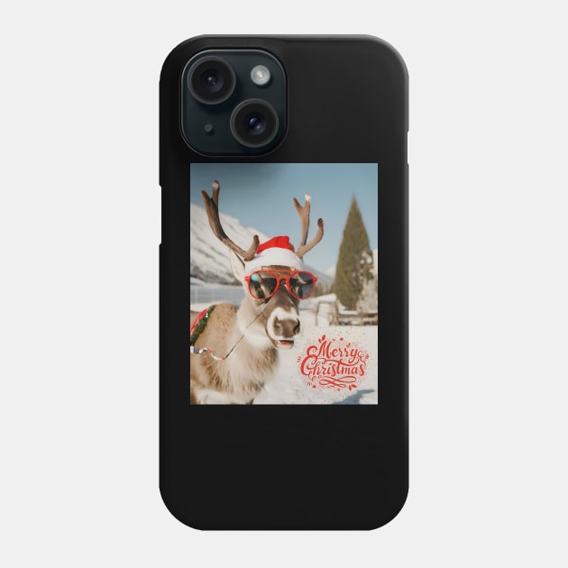 Funny reindeer christmas Phone Case by blaurensharp00@gmail.com