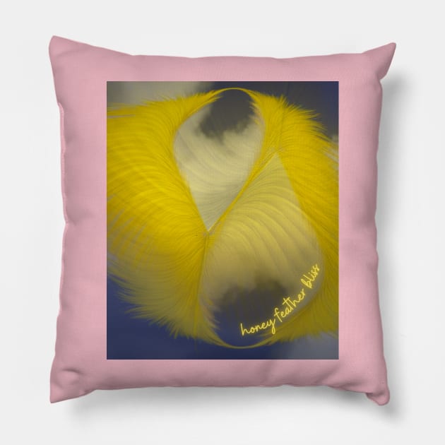 Honey feather bliss Pillow by 2Dogs