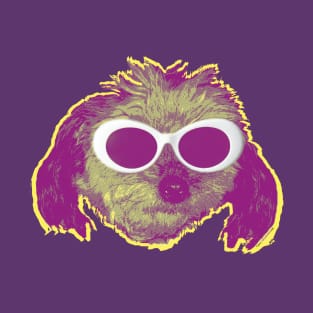 Grunge Poodle Purple T-Shirt