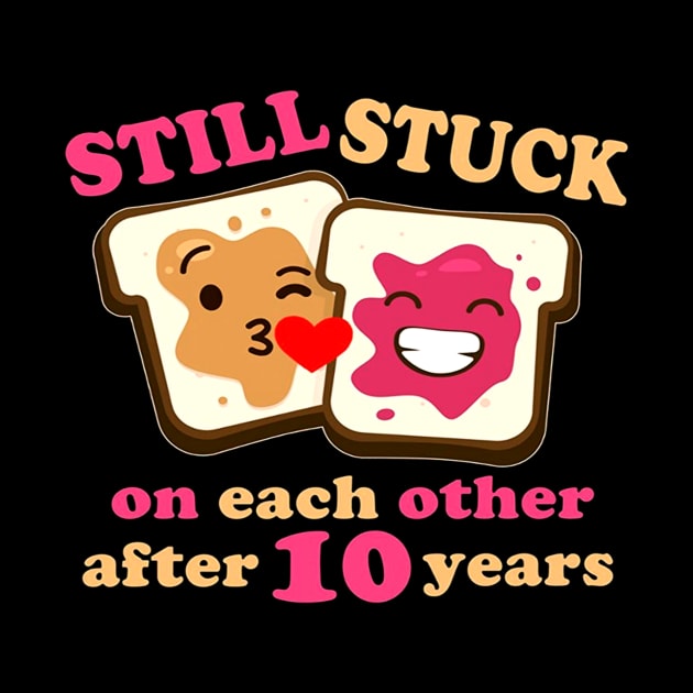 10th Anniversary Shirt Peanut Butter Jelly Couple by klausgaiser