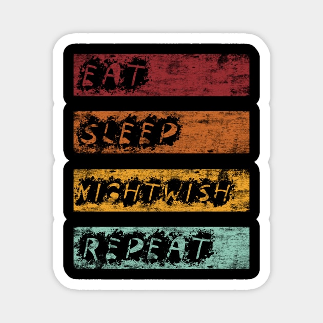 Eat Sleep Night Repeat Magnet by BAUREKSO