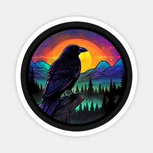 Aurora Raven Magnet