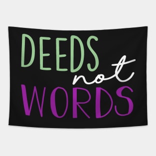 Deeds Not Words Handlettering Tapestry