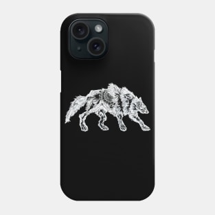 White Rugged Mandala Werewolf Phone Case