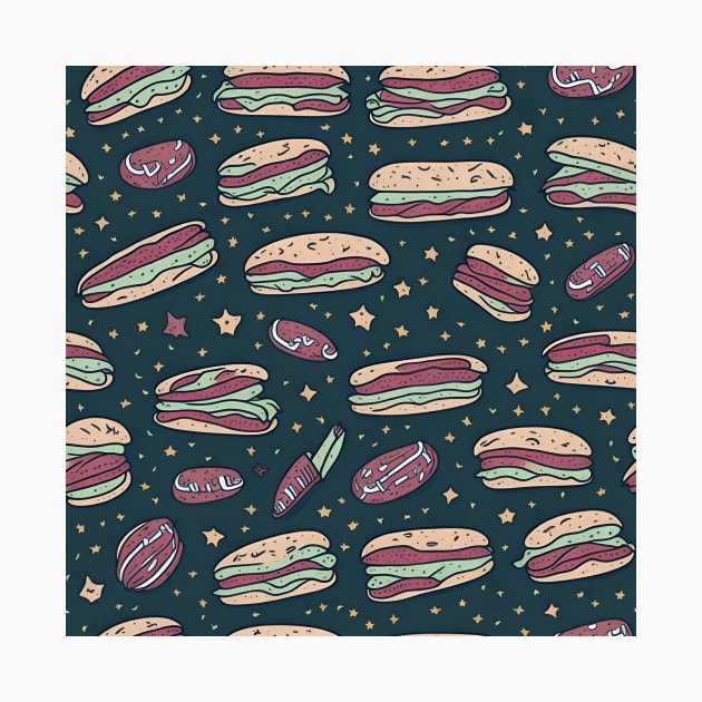 Hot dog pattern by emofix